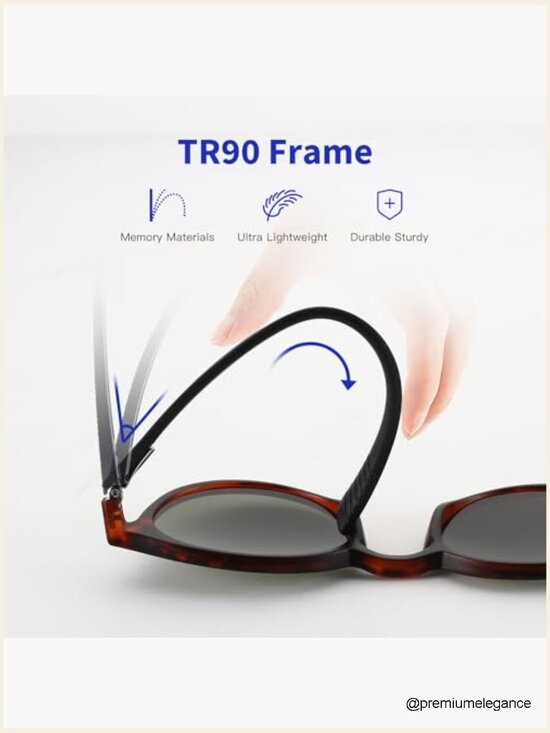 Polarized Round Sunglasses UV400 Protection Unisex Shades Full Frame Lightweight main image 4